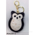 leather keychain/animal keychain/owl keychain/key chain/keyring/promotional gifts